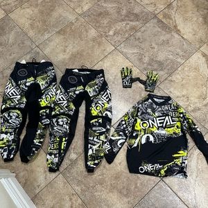 O’Neil Youth Riding Gear Lime Green